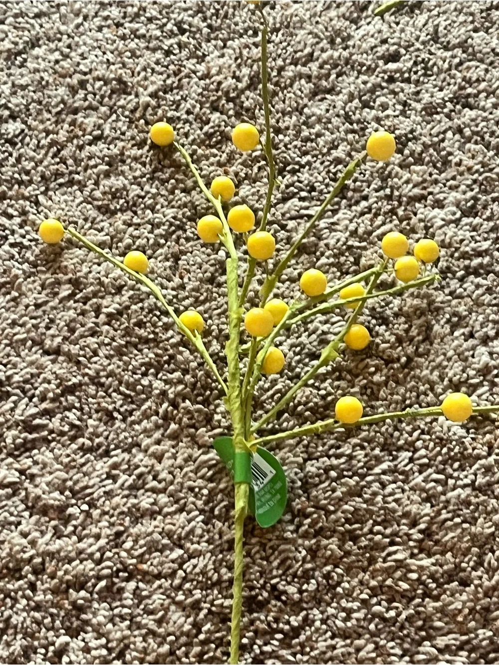 Ashland Yellow Spring Berry Spray Artificial Floral Stems - Home Accents (8)